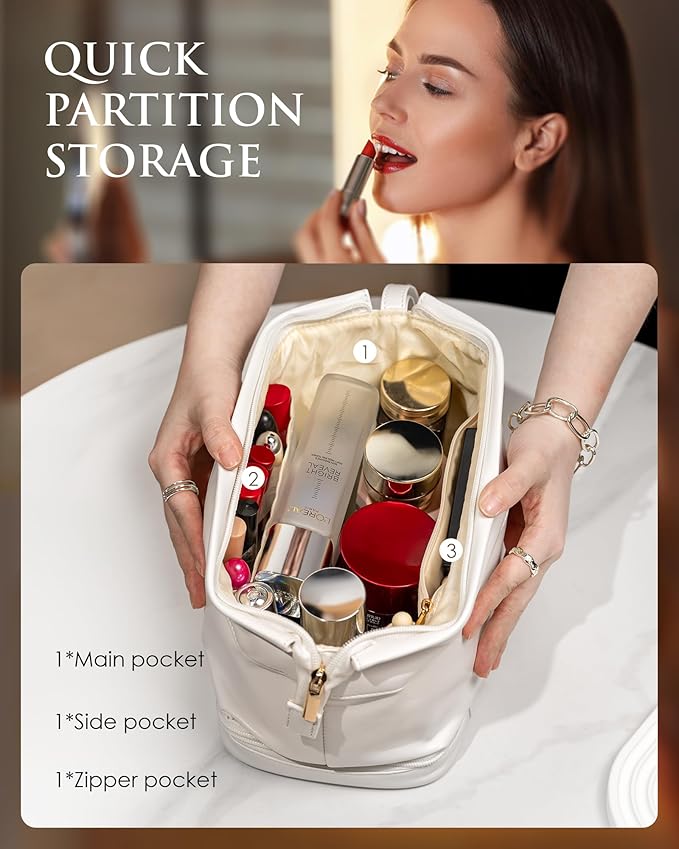 Gifts for Woman Who Travel, Makeup Bag for Women, Bridesmaid Engagement Gift - Image 2