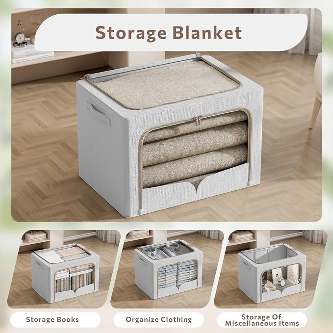 FHSQX 3 Pack Clothes Storage Bins - Image 2