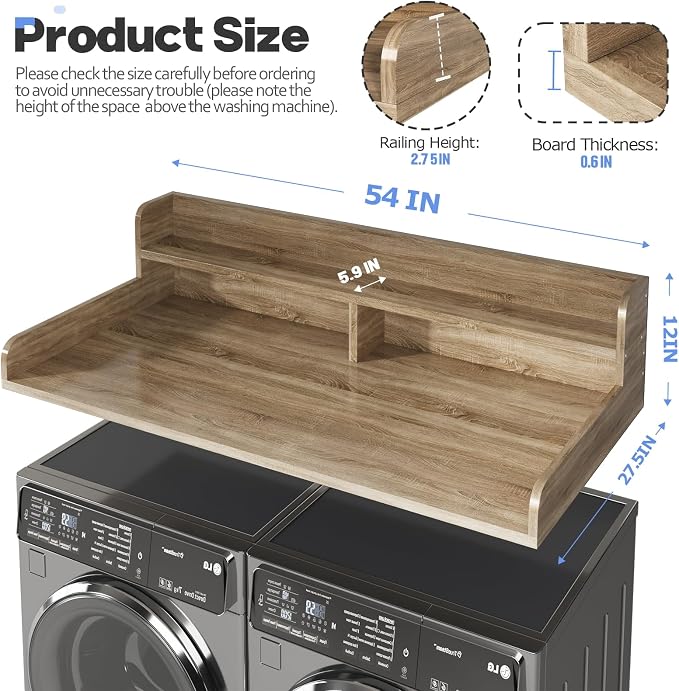 2-Tier Washer and Dryer Countertop - Image 2