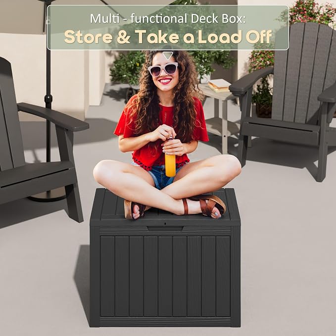 Outdoor Storage Box, Resin Deck Boxes Indoor and outdoor, Waterproof Storage - Image 4