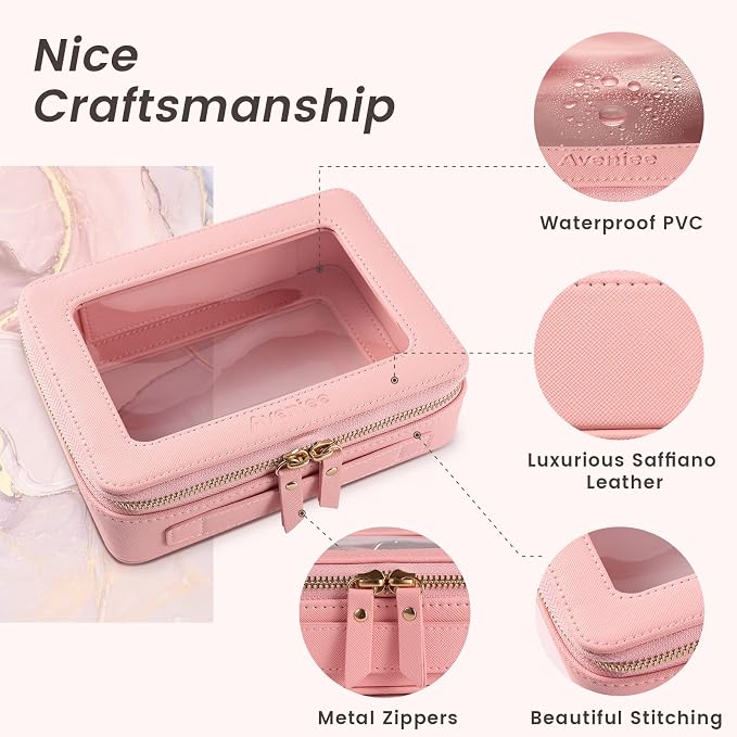 Aveniee Clear Makeup Bag Organizer, Travel Toiletry Bag - Image 5