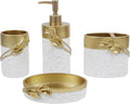 Bathroom Accessories Set,Golden Design Toothbrush Holder,Farmhouse