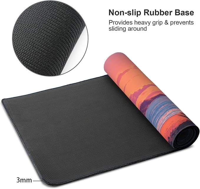 Sunset Beach Large Mouse Pad, Anime Style Gaming Desk Mat, XXL Keyboard Desk - Image 4