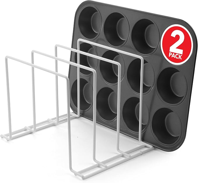 Stock Your Home White Steel Baking Pan Organizer Rack by StockYourHome
