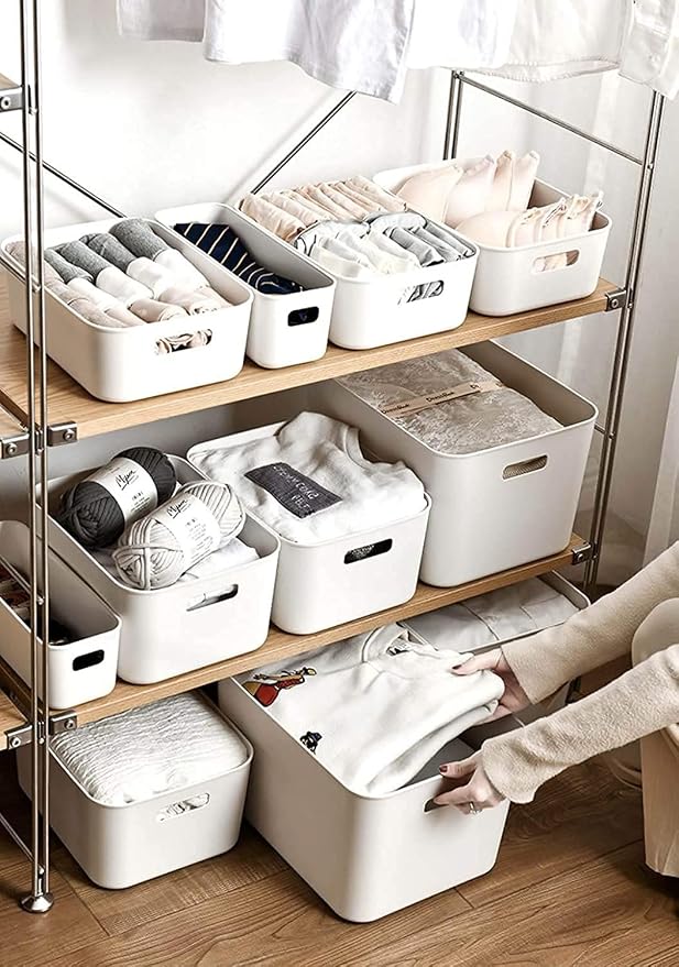 Set Of 8 Plastic Storage Bins, Versatile Kitchen Pantry Organization and Storage - Image 6