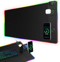 RGB Gaming Mouse Pad with Magnetic Wireless Charging & Foldable Phone