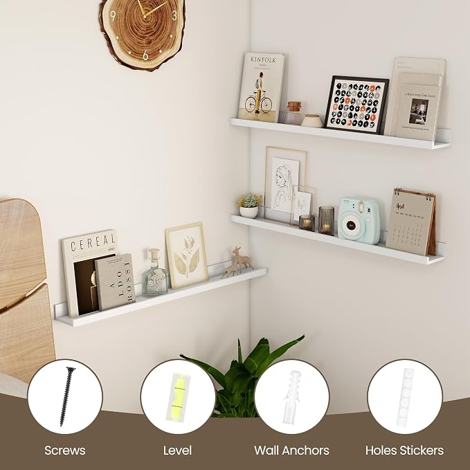 Axeman 30 Inch White Floating Shelves - Image 5