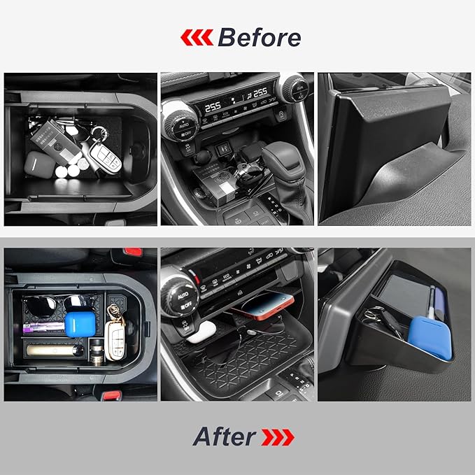3PCS Center Console Organizer Tray and Armrest Storage Box Compatible - Image 3
