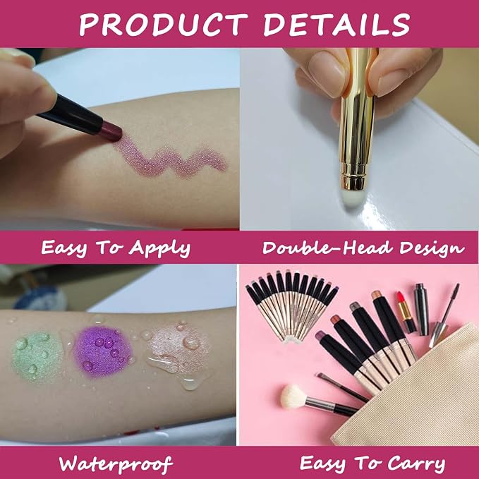 Dark Brown Eyeshadow Stick Makeup, Highlighter Matte Cream Eye Shadow Pencil - Image 5