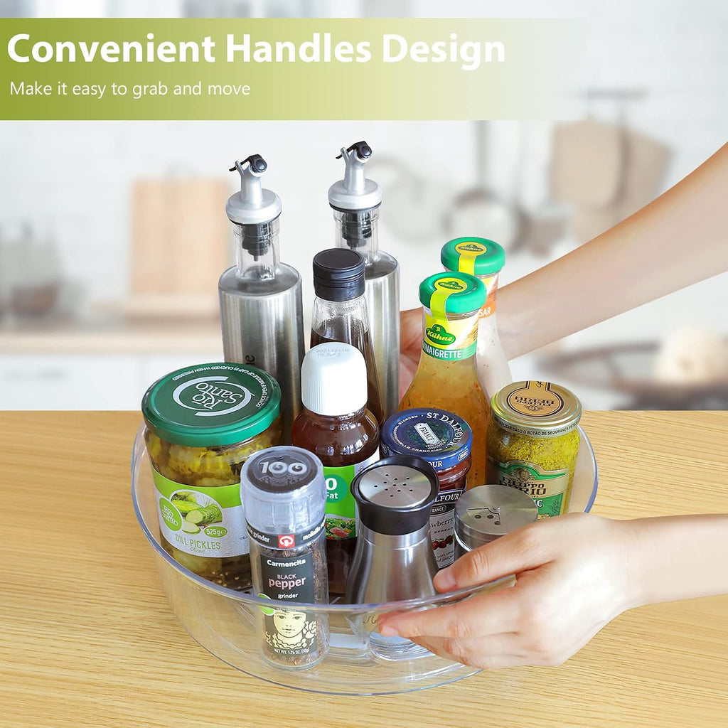 Guzon 2 Pack Lazy Susan Turntable, 11.5" Rotating Organizer with