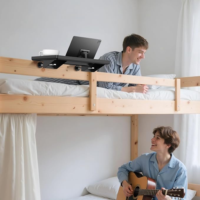 Bedside Shelf for Dorm Bunk Bed, Clip On Nightstand, Bed Side Table Tray - Image 8