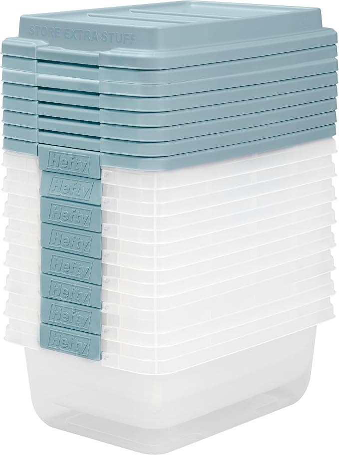 Hefty HI-RISE 18 Qt Plastic Storage Bins - Image 6