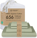 Threadmill Supima Cotton Sheets Queen | 656 Thread Count by ThreadmillHomeLinen