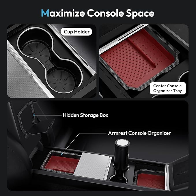 Center Console Organizer Tray for Tesla New Model Y Juniper Accessories 2025 - Image 7
