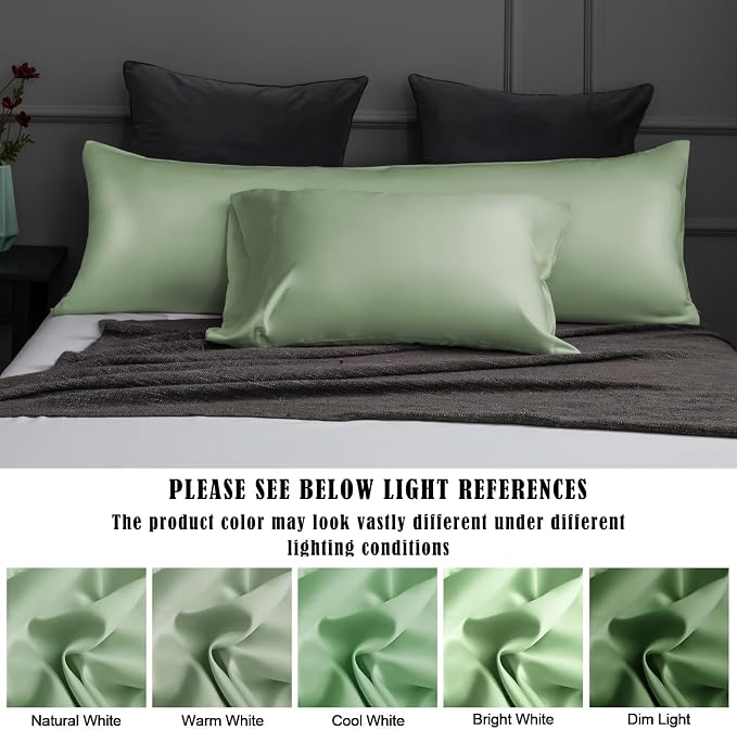 TELUS Pillow Cases Standard Size 2 Pack, Bamboo Rayon & Lyocell Pillowcase - Image 7