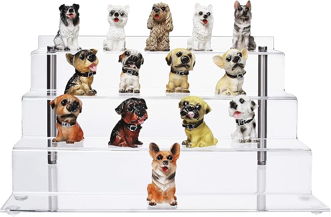 Acrylic Riser Shelf 4 Tier Clear Display Stand - Image 5