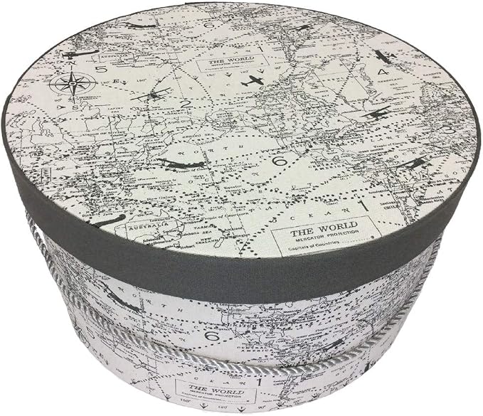 Sarah's Hat Boxes Classic Travel Hat Box – 14.75" x 7.5" Handmade in USA – by SarahsHatBoxes