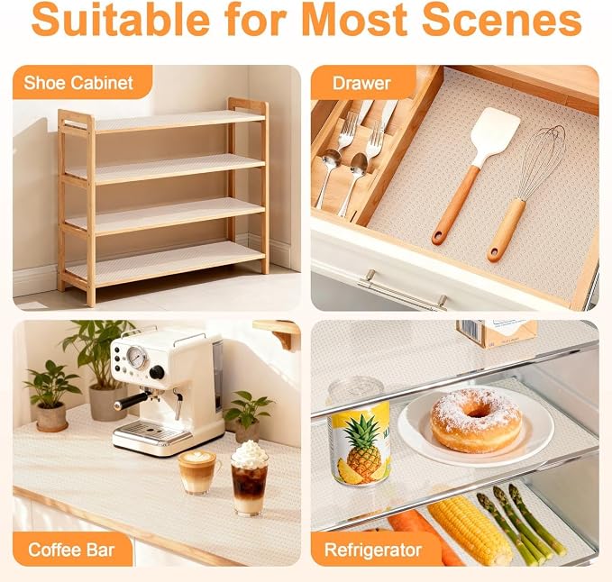 FEXIA Shelf Liner 17.5 Inch x 20 FT Clear Non Slip Waterproof Cabinet and - Image 5