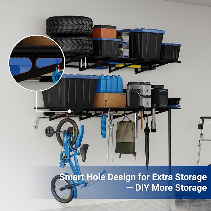 FLEXIMOUNTS 2-Pack 2x4ft 24-inch-by-48-inch Wall Shelf Garage Storage Rack Wall - Image 7