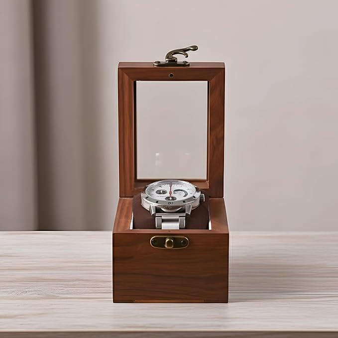 Wooden Watch Box for Men & Women, Luxury Watch Organizer & Display Case - Image 6