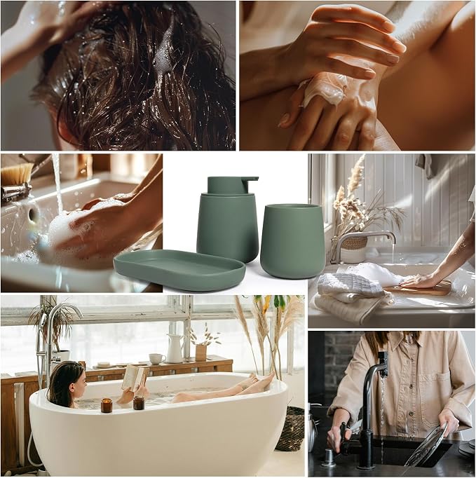 INGOFIN 3 Pcs Ceramic Bathroom Accessory Set - Image 8