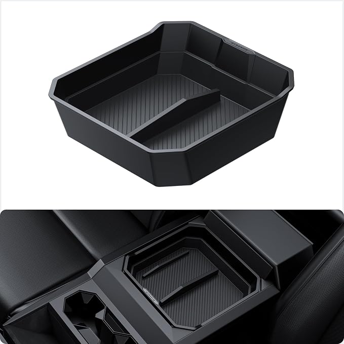 BASENOR 2024 2025 Tesla Cybertruck Center Console Organizer Tray Armrest by BASENOR