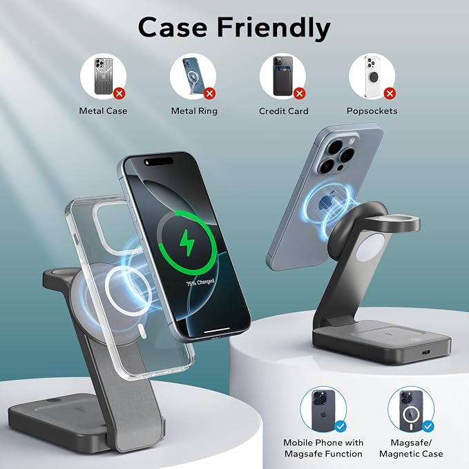 3 in 1 Foldable Wireless Charging Station - Image 4