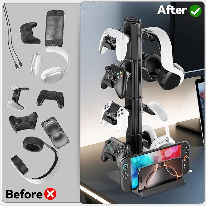 Gaming Headset & Controller Holder Stand - Image 6