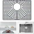 Silicone Sink Protector 19"x13" Rear Drain Hole, Heat Resistant Non-slip by snuggery