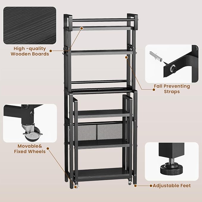 Recaceik 6-Tier Over The Toilet Storage Shelf - Image 4