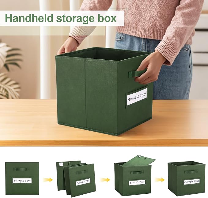 artsdi 11x11 storage cube bins Foldable Fabric storage cubes - Image 4