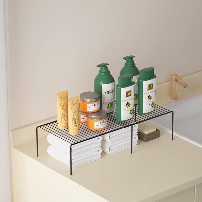 Redrubbit Expandable Metal Rustproof Kitchen Counter and Shelf Rack, 4 Piece - Image 5