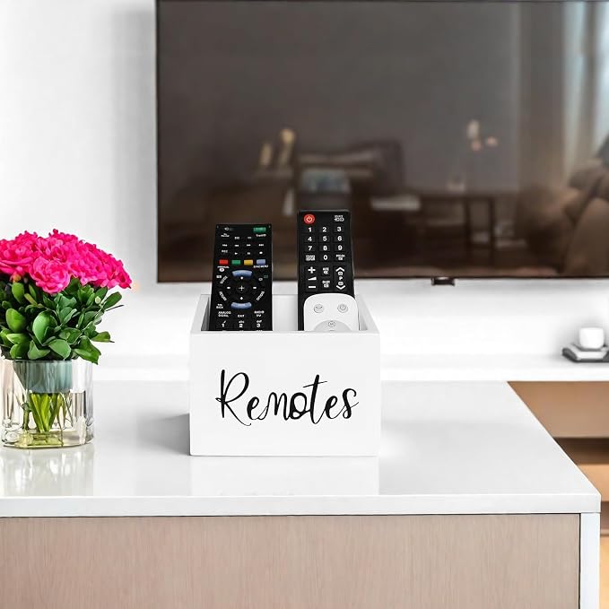 Wood Remote Control Holder, TV Remote Control Organizer - Image 6