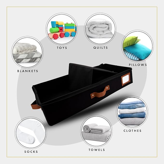 HOMELUX THEORY 2pc Under Bed Storage Containers, Bedroom Under the Bed Drawer - Image 6