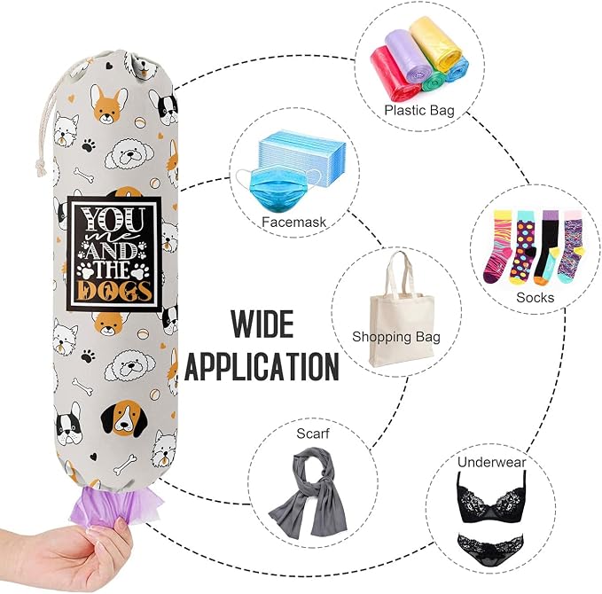 Funny You Me & The Dogs, Grocery Bags Holder Organizer - Image 4