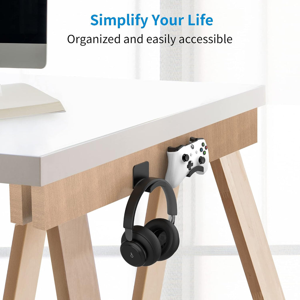 Headphone Stand Headset Holder - Adhesive Gaming Earphones Hanger