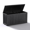 75 Gallon Outdoor Storage Box, Resin Deck Boxes Waterproof, Indoor Outdoor Bin by GGYI
