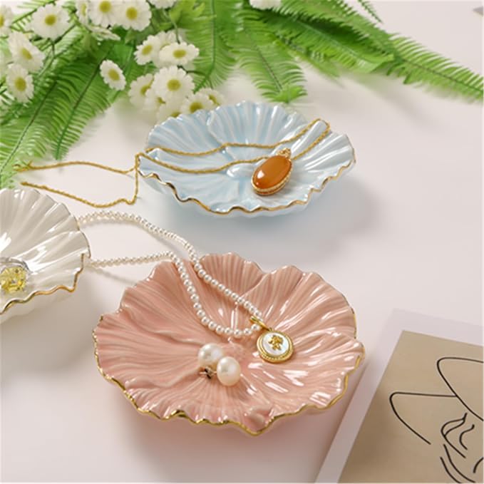 Flower Ring Dish, Ceramic Ring Holder Jewelry Tray Trinket Dish, Fairy - Image 9