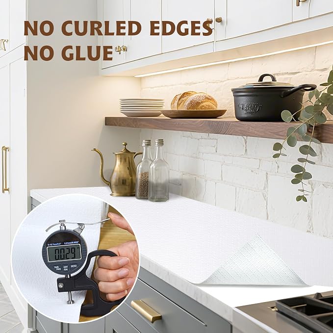 Shelf Liners for Kitchen Cabinets Non Adhesive Drawer Liner 23.6in x 30FT Pure - Image 8