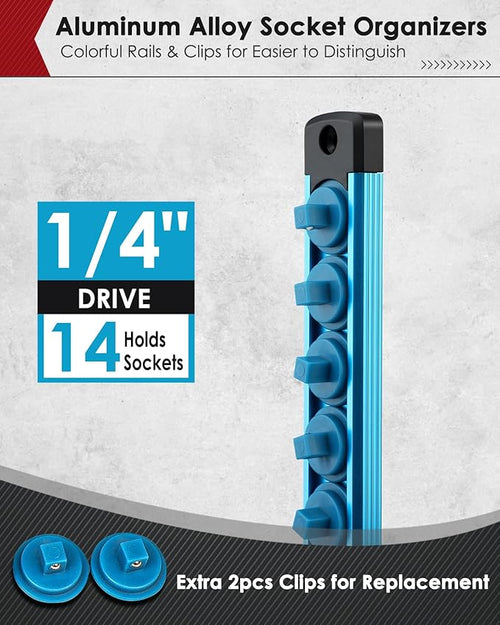 1/4" Magnetic Socket Holder Organizer - Image 2