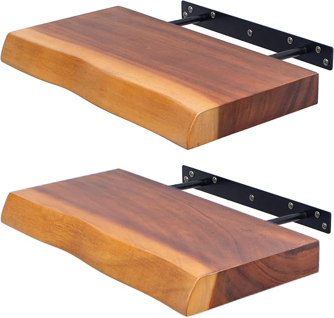 Solid Wood Floating Shelves Set of 2 - Image 5