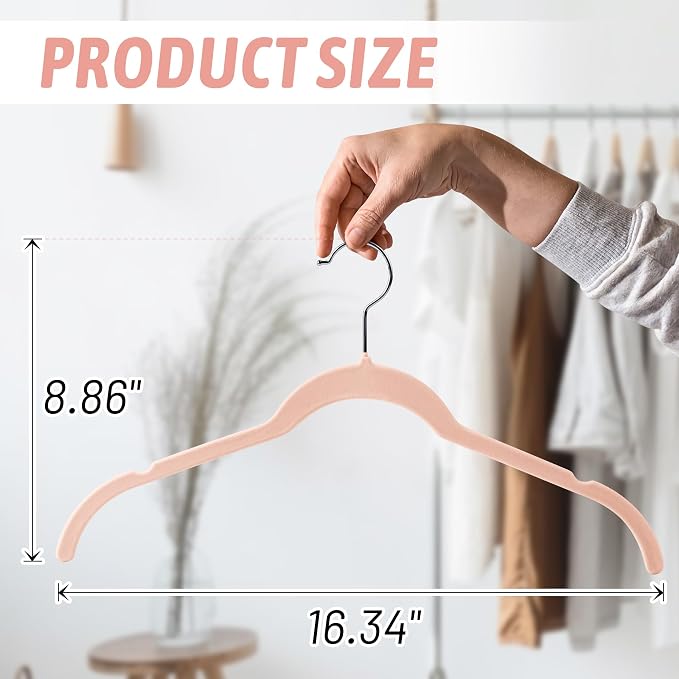 Premium Velvet Shirt Hangers 30 Pack, Non-Slip 360° Swivel Hook Space-Saving - Image 7
