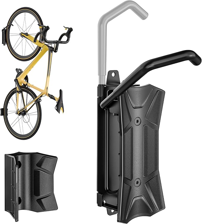 monTEK Heavy duty Bike Wall Mount, Swivel Bike Wall Hanger Holds Up to 77lbs by monTEK