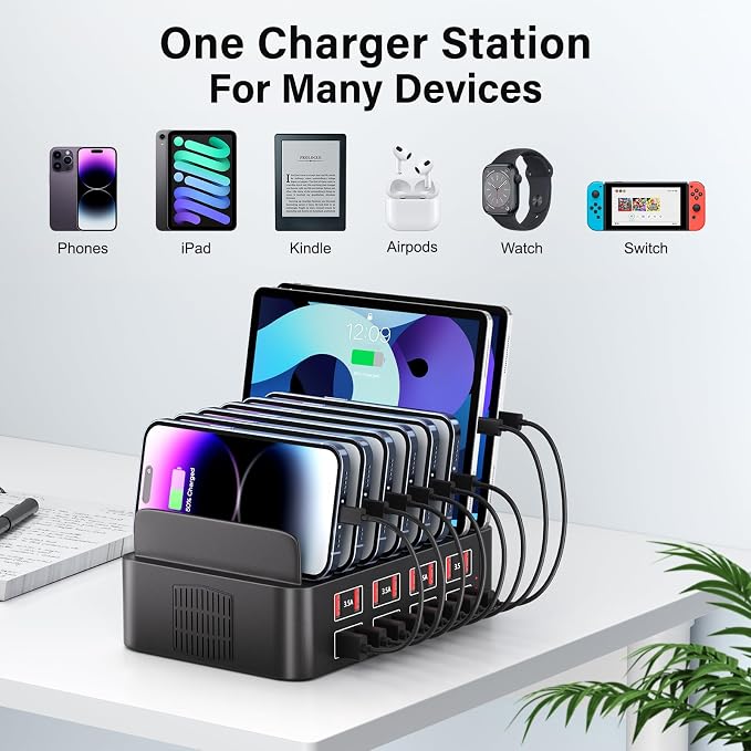 Charging Station for Multiple Devices, 150W USB Charger Station with16 Fast - Image 5