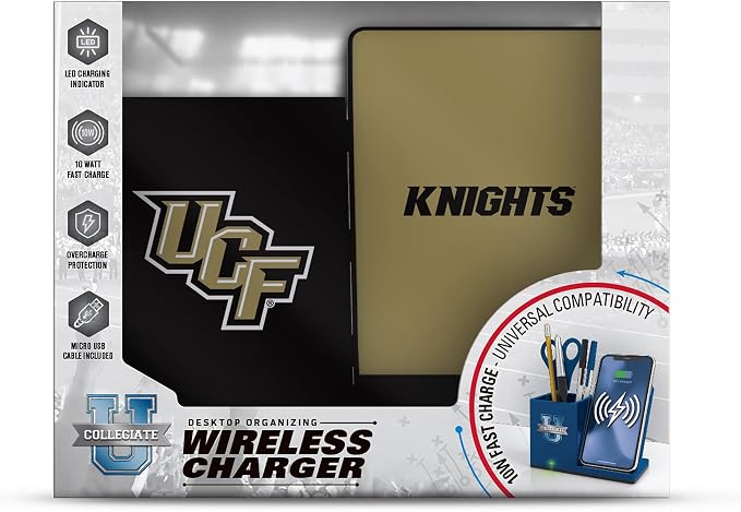 SOAR NCAA Unisex Cell Phone Wireless Charging Stand and Desktop Organizer - Image 3