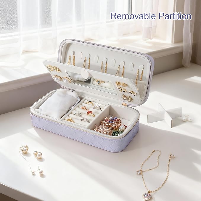 DesignSter Jewelry Organizer, Small Portable Travel Jewelry Storage - Image 6