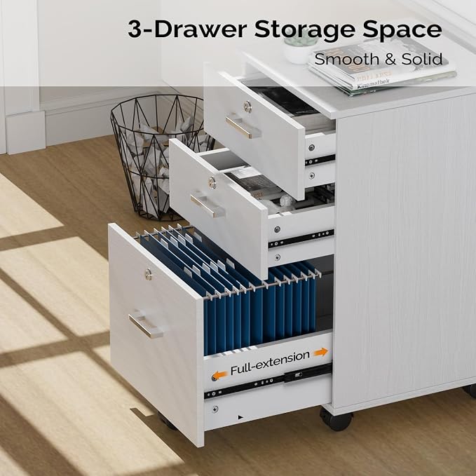 VINGLI 3-Drawer File Cabinet - Image 4