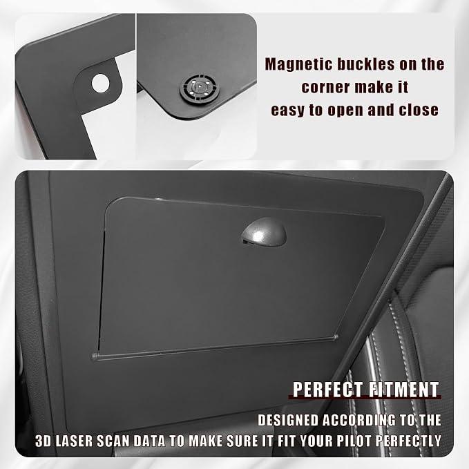 Muslogy 2PCS Center Console Organizer & Hidden Storage Box Compatible - Image 3