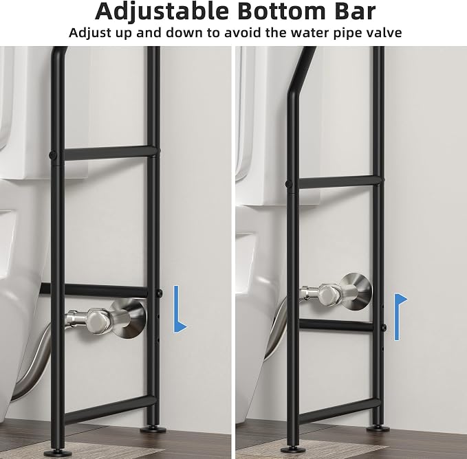 3-Tier Over The Toilet Storage, Freestanding Metal Bathroom Shelves, Space - Image 5
