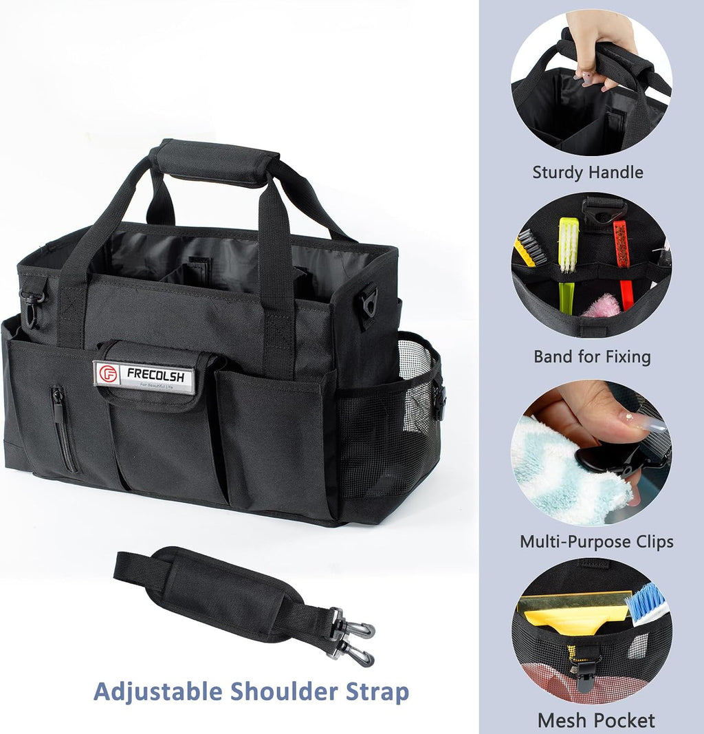 13" Cleaning Caddy for Cleaning Supplies, Cleaning Bag for